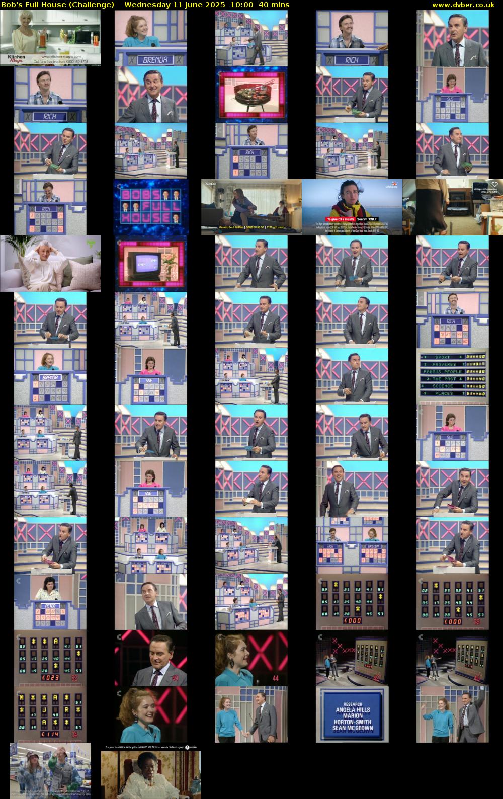 Bob's Full House (Challenge) Wednesday 11 June 2025 10:00 - 10:40