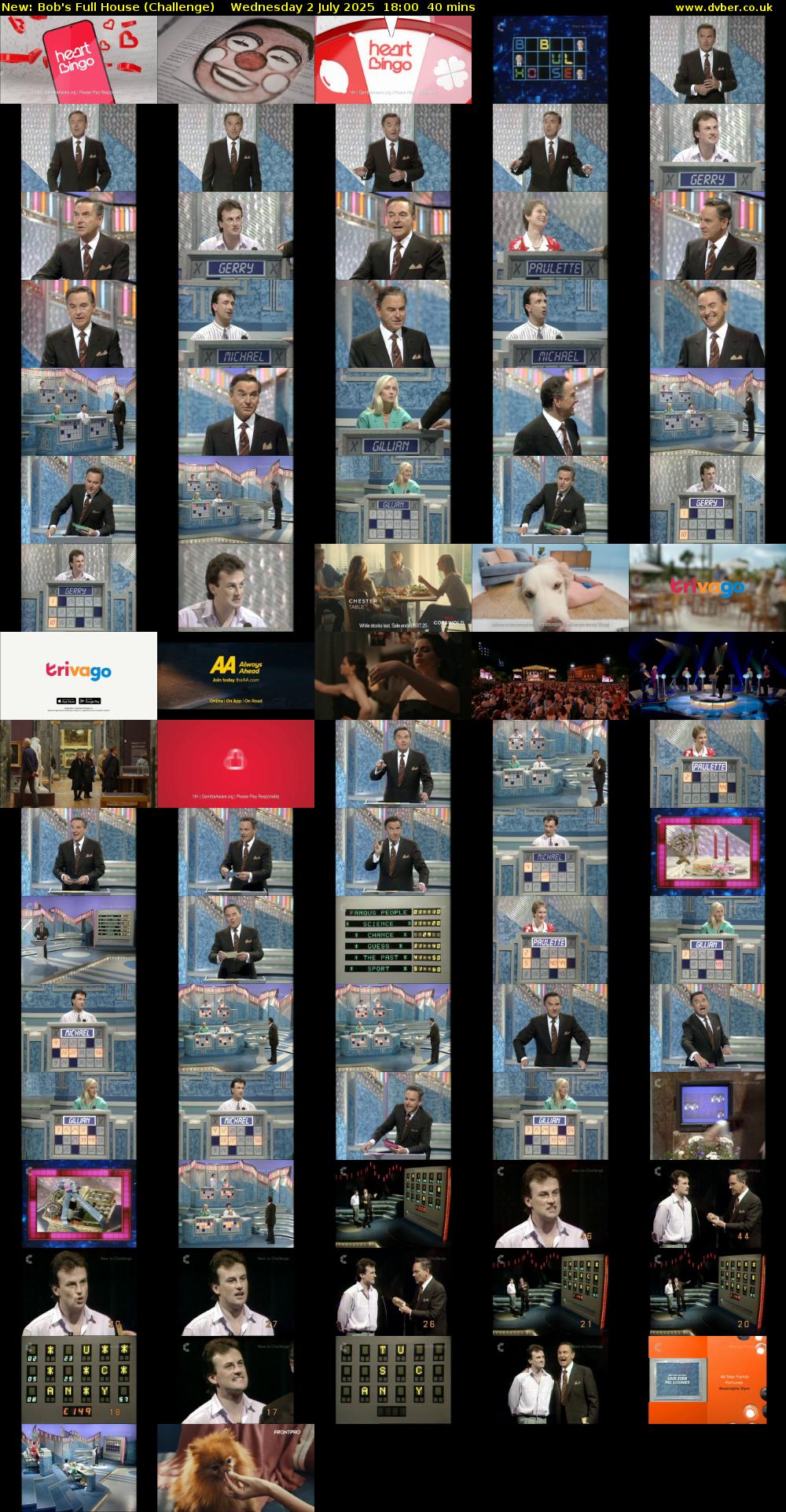 Bob's Full House (Challenge) Wednesday 2 July 2025 18:00 - 18:40