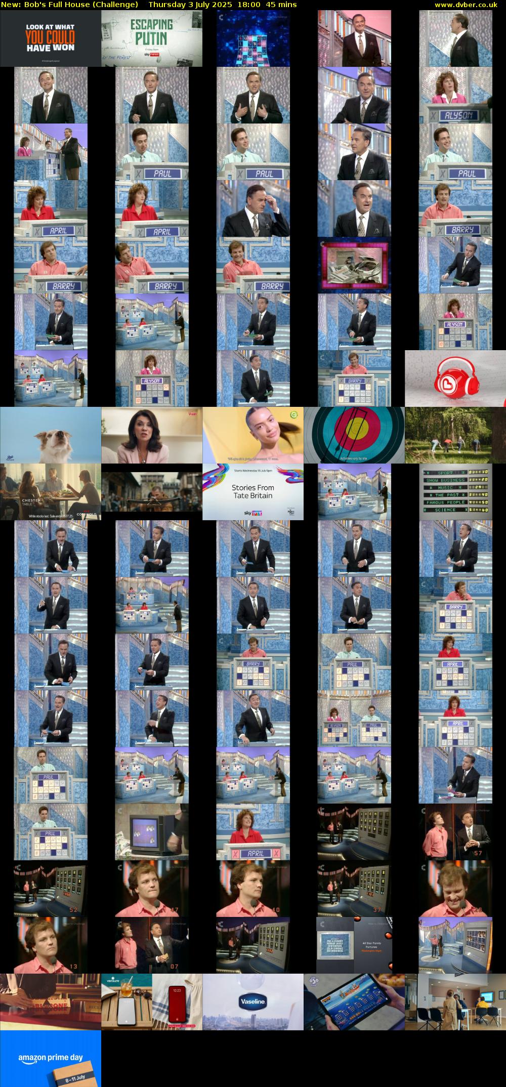 Bob's Full House (Challenge) Thursday 3 July 2025 18:00 - 18:45