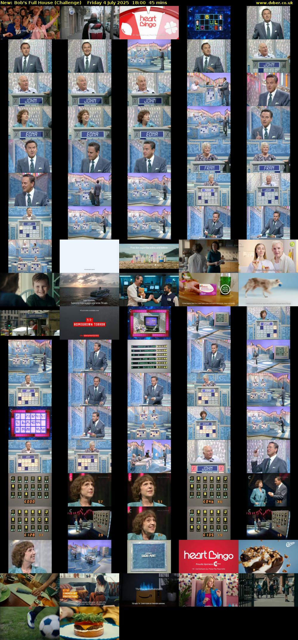 Bob's Full House (Challenge) Friday 4 July 2025 18:00 - 18:45