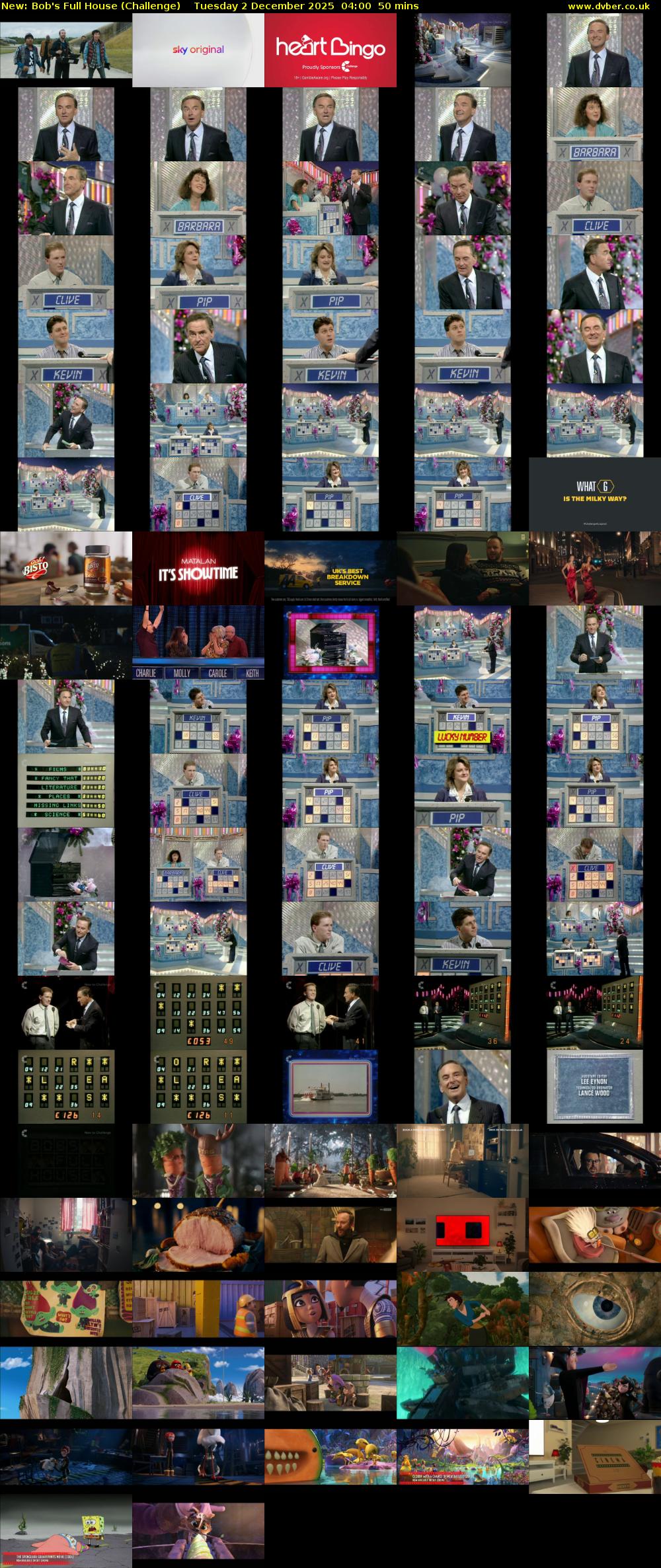 Bob's Full House (Challenge) Tuesday 2 December 2025 04:00 - 04:50
