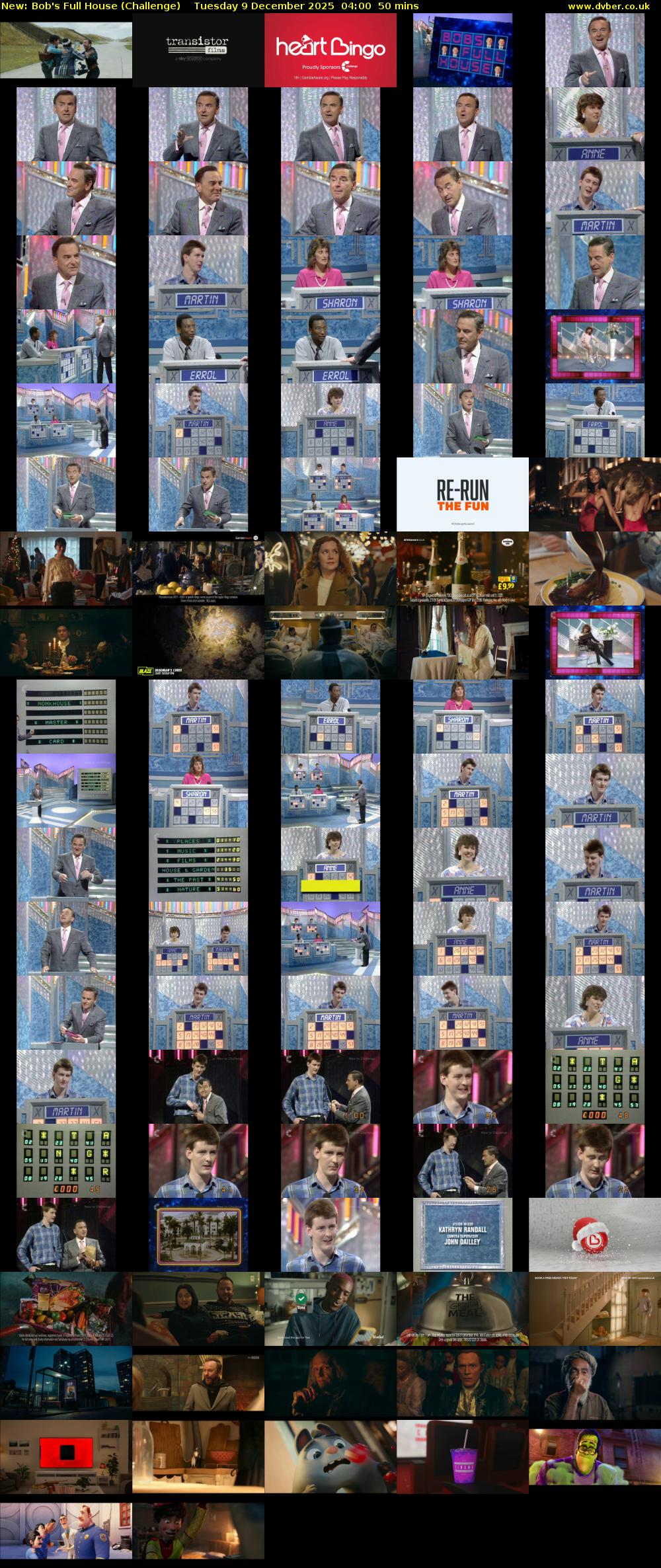 Bob's Full House (Challenge) Tuesday 9 December 2025 04:00 - 04:50