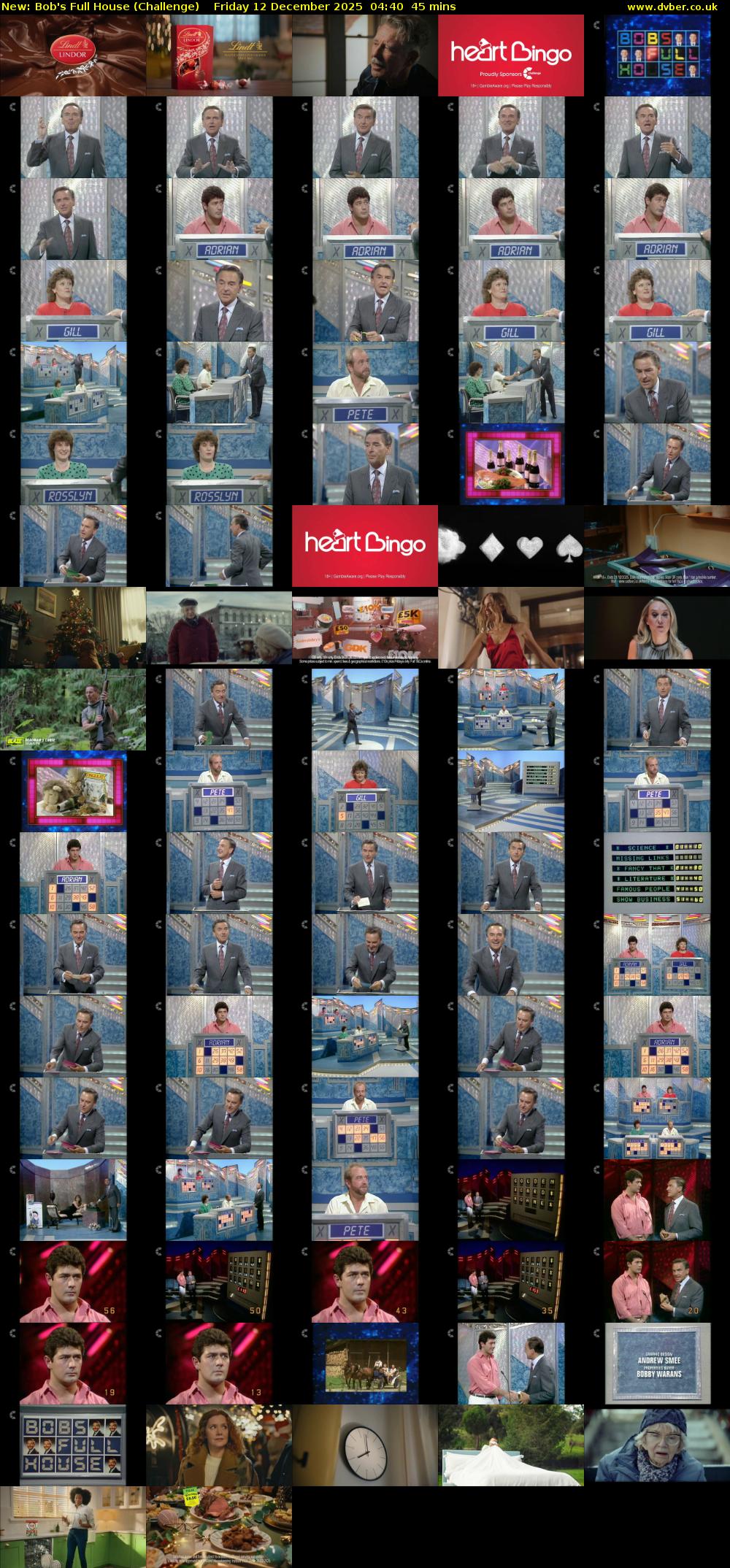 Bob's Full House (Challenge) Friday 12 December 2025 04:40 - 05:25