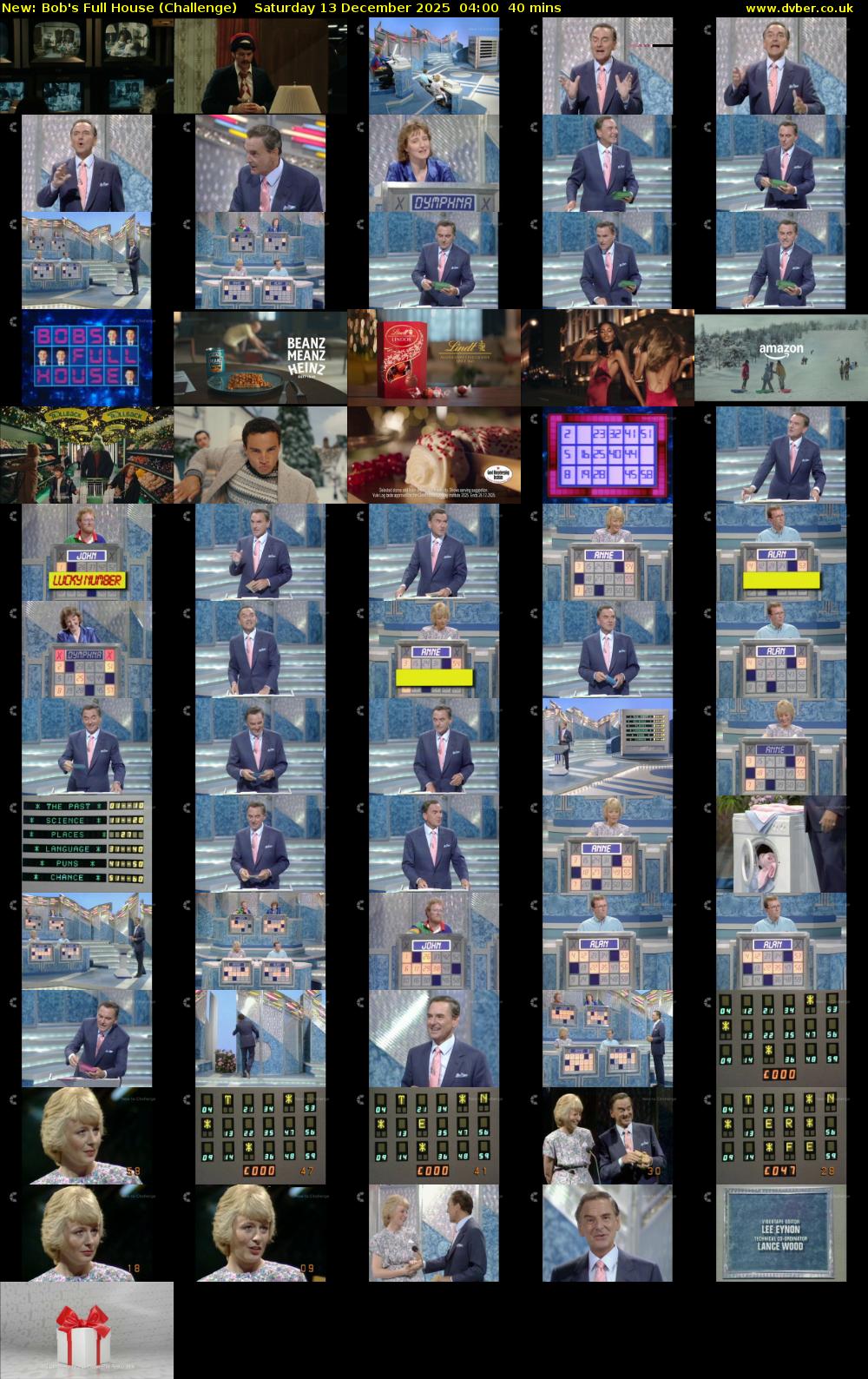 Bob's Full House (Challenge) Saturday 13 December 2025 04:00 - 04:40