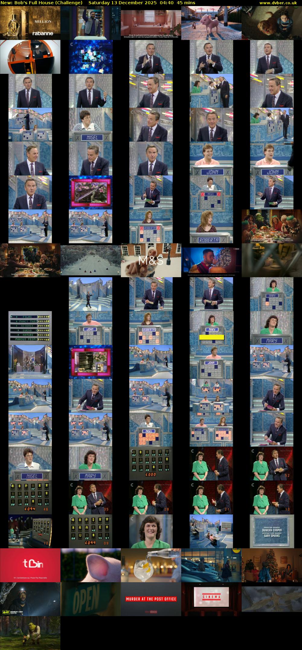 Bob's Full House (Challenge) Saturday 13 December 2025 04:40 - 05:25