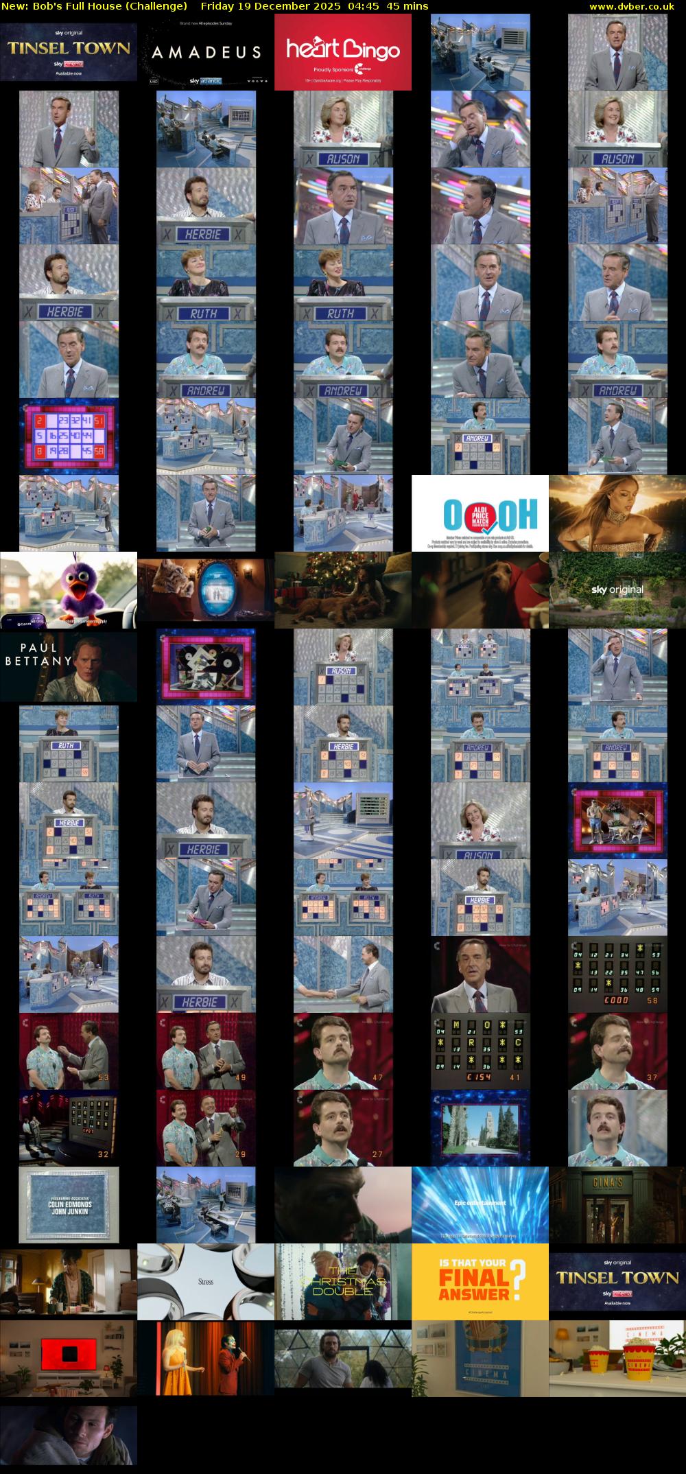 Bob's Full House (Challenge) Friday 19 December 2025 04:45 - 05:30