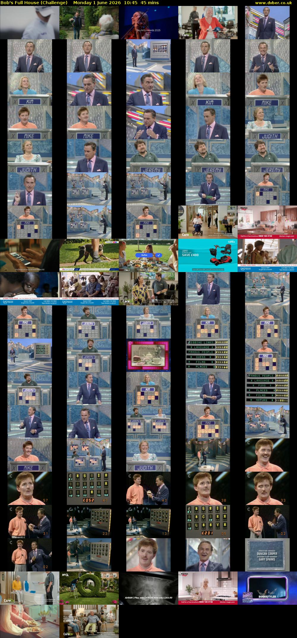 Bob's Full House (Challenge) Monday 1 June 2026 10:45 - 11:30