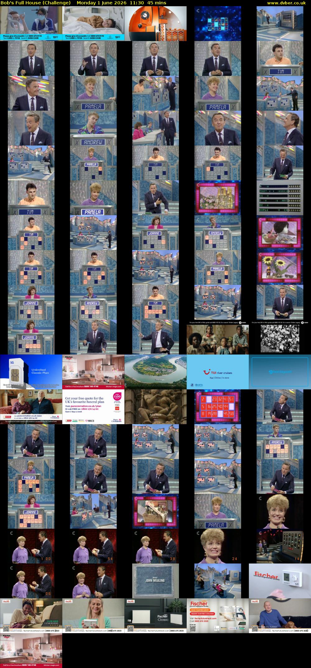Bob's Full House (Challenge) Monday 1 June 2026 11:30 - 12:15