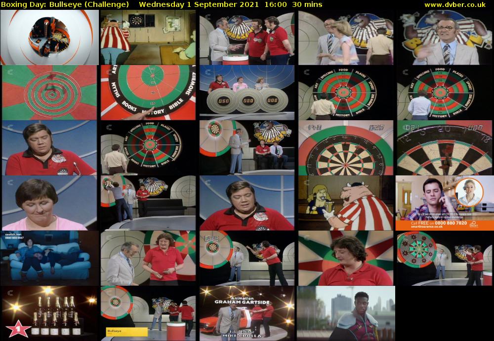 Boxing Day: Bullseye (Challenge) Wednesday 1 September 2021 17:00 - 17:30