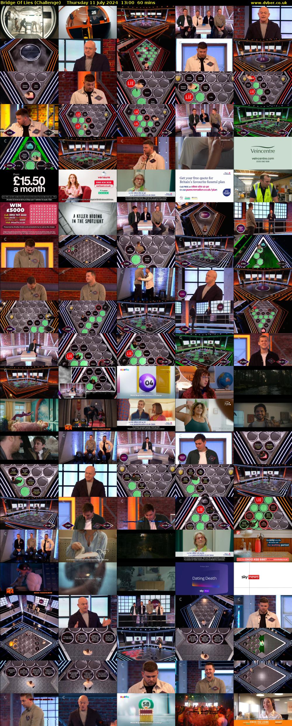 Bridge Of Lies (Challenge) Thursday 11 July 2024 13:00 - 14:00