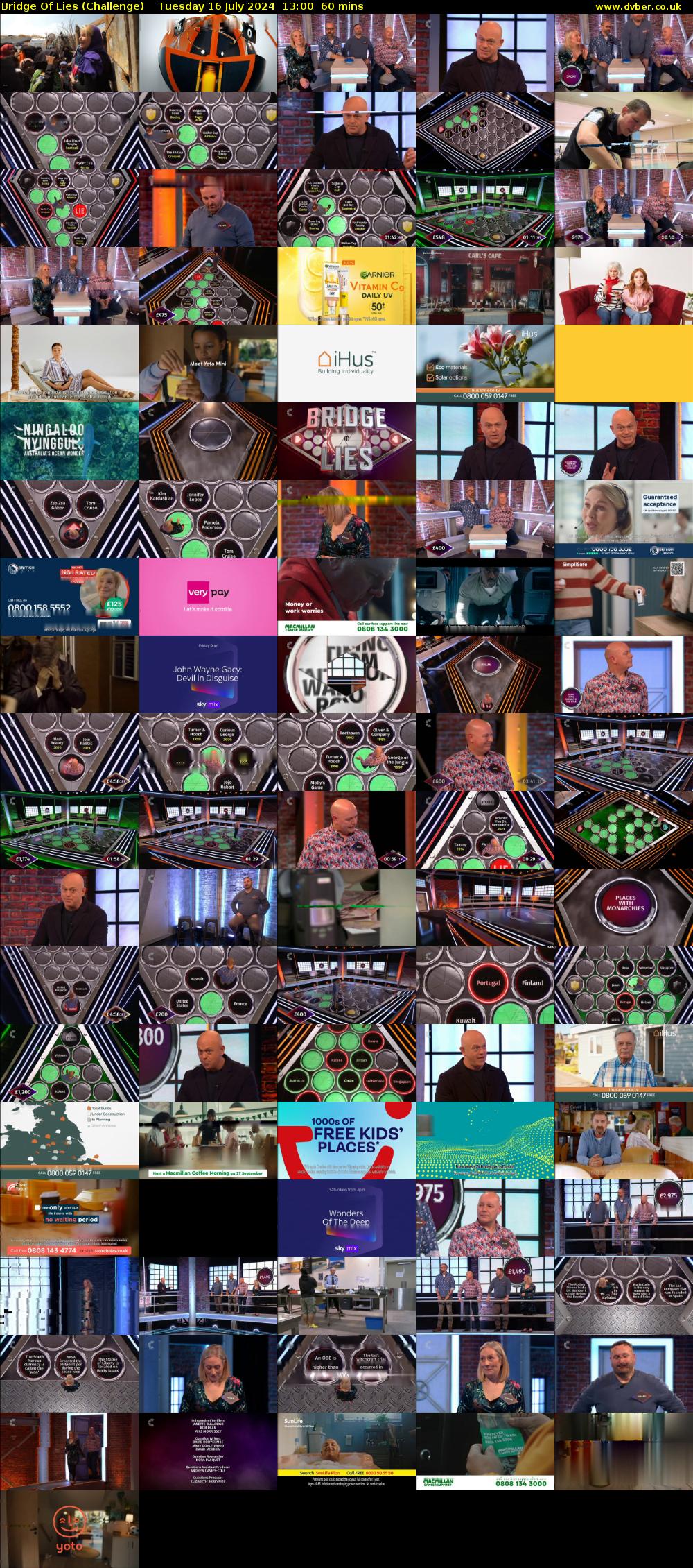 Bridge Of Lies (Challenge) Tuesday 16 July 2024 13:00 - 14:00