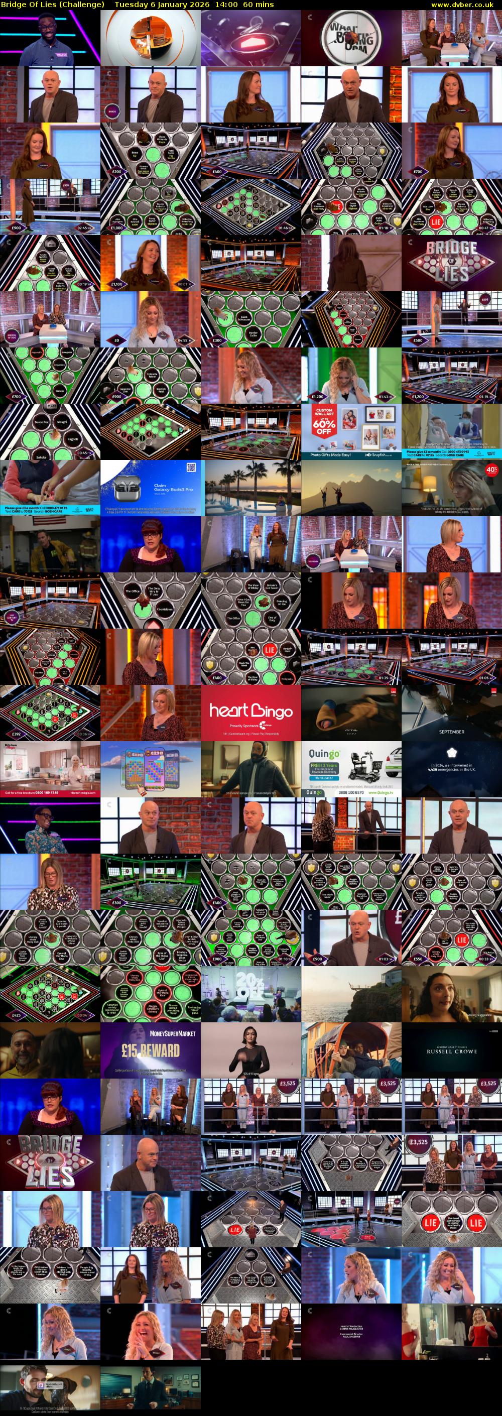 Bridge Of Lies (Challenge) Tuesday 6 January 2026 14:00 - 15:00