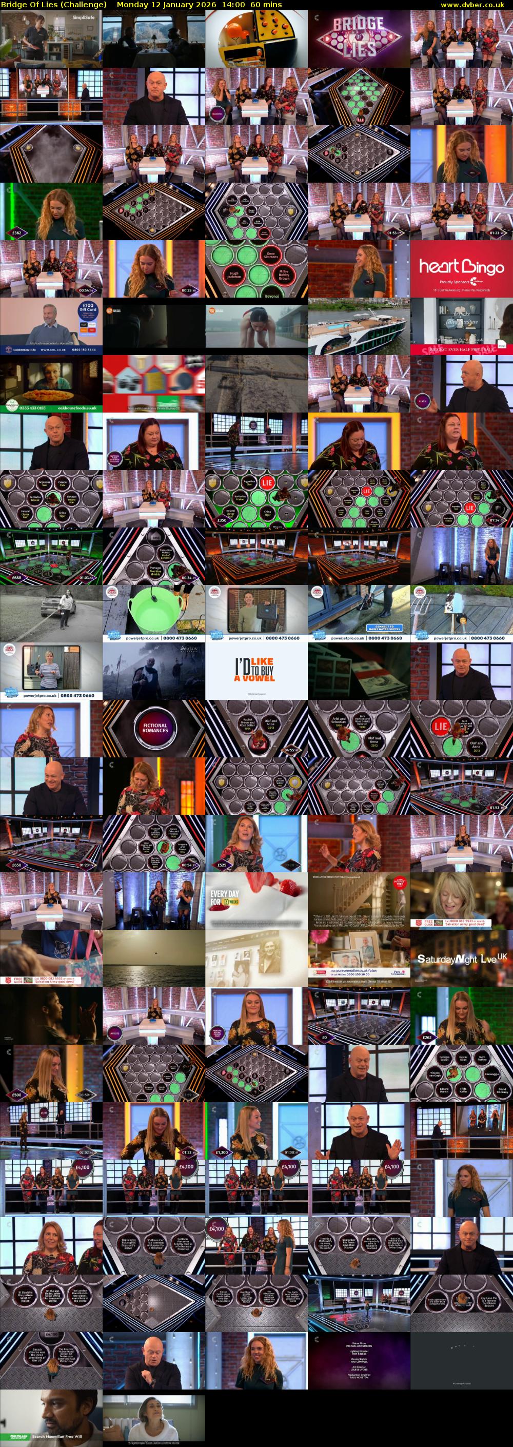 Bridge Of Lies (Challenge) Monday 12 January 2026 14:00 - 15:00