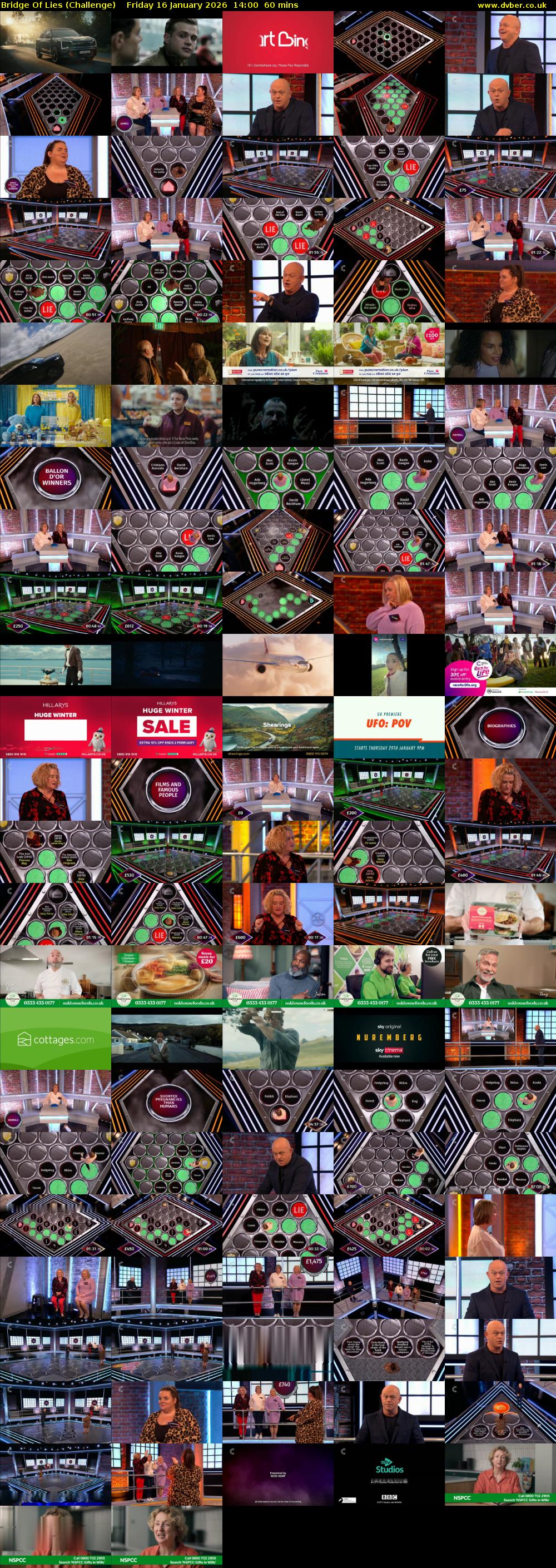 Bridge Of Lies (Challenge) Friday 16 January 2026 14:00 - 15:00