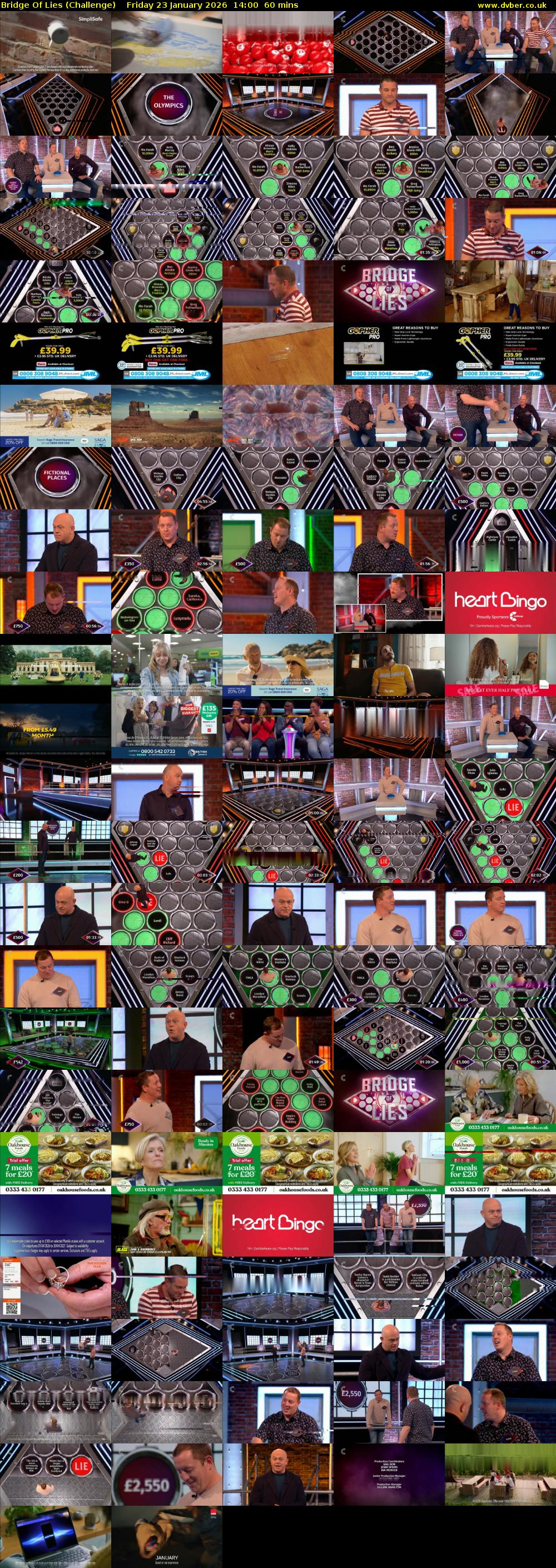 Bridge Of Lies (Challenge) Friday 23 January 2026 14:00 - 15:00