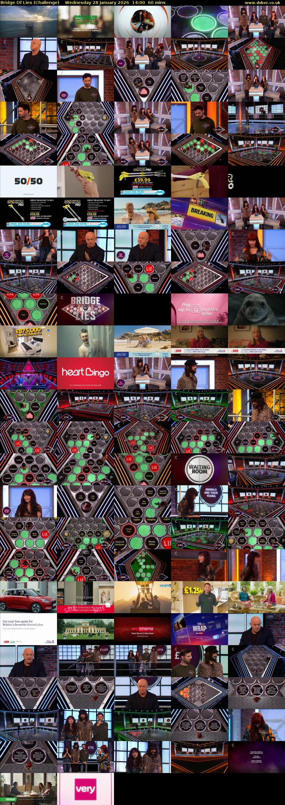 Bridge Of Lies (Challenge) Wednesday 28 January 2026 14:00 - 15:00