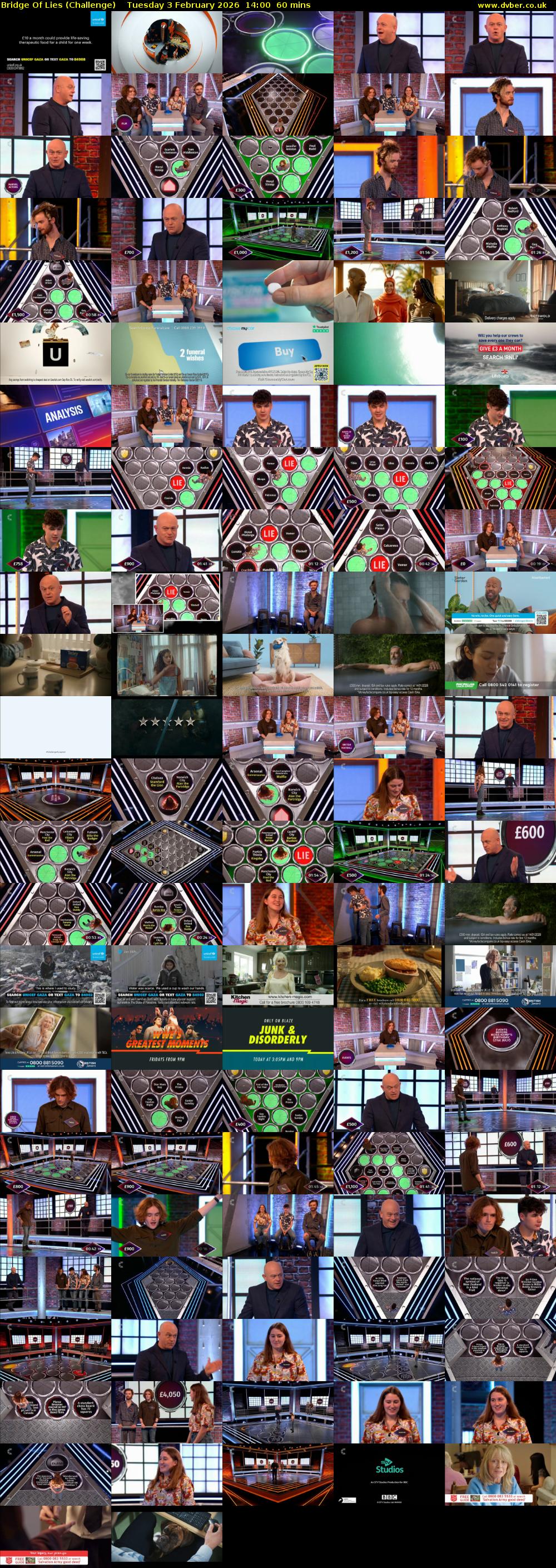 Bridge Of Lies (Challenge) Tuesday 3 February 2026 14:00 - 15:00