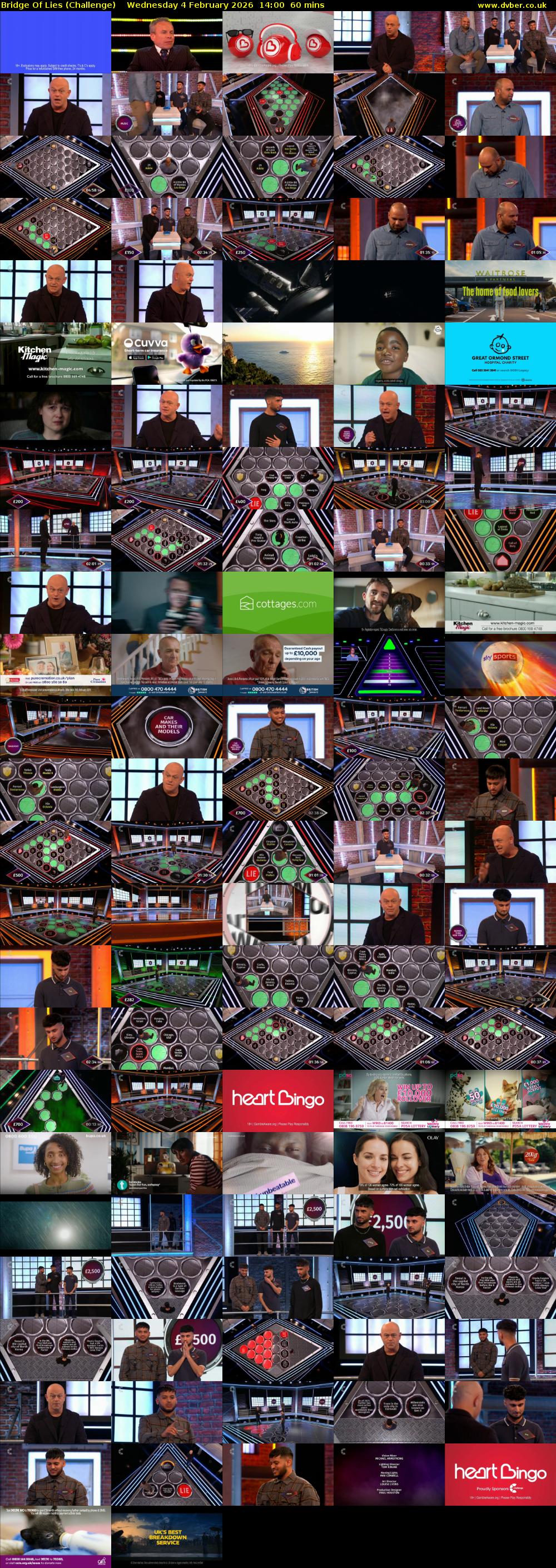 Bridge Of Lies (Challenge) Wednesday 4 February 2026 14:00 - 15:00