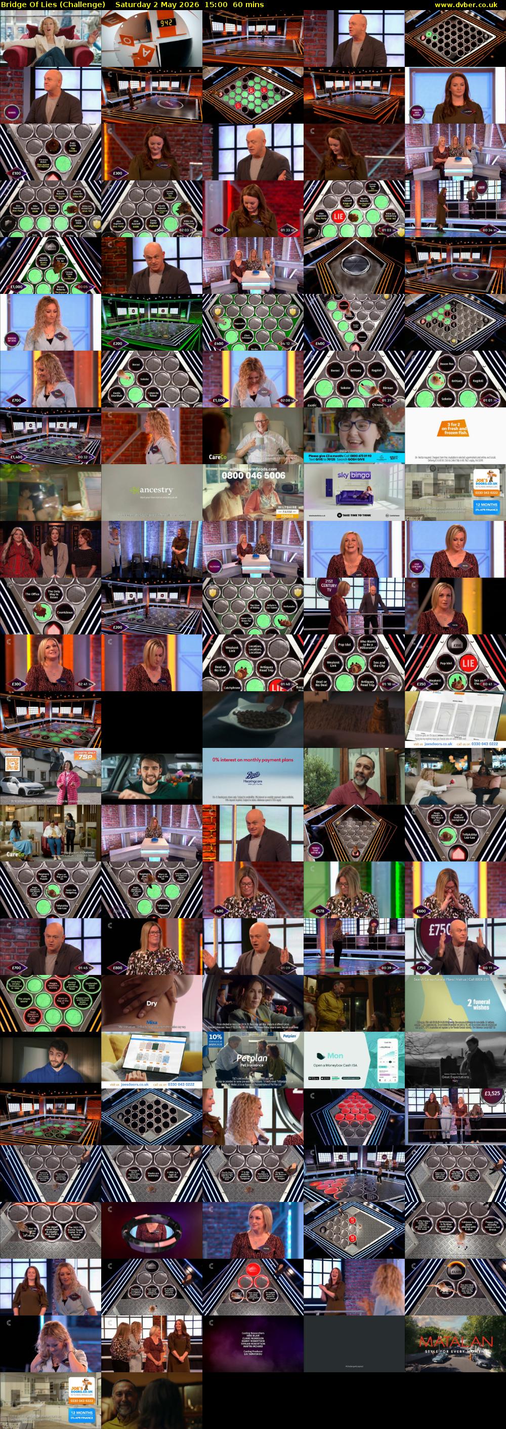 Bridge Of Lies (Challenge) Saturday 2 May 2026 15:00 - 16:00