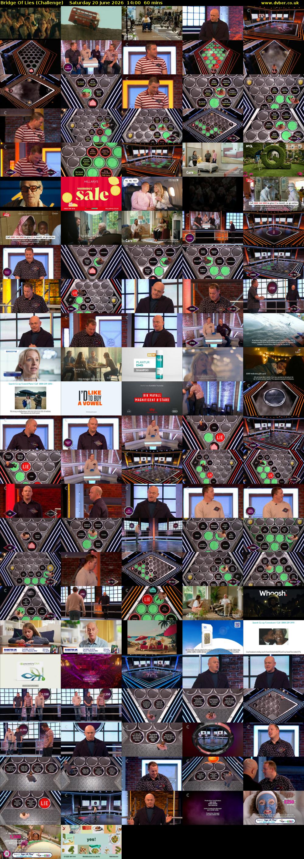 Bridge Of Lies (Challenge) Saturday 20 June 2026 14:00 - 15:00