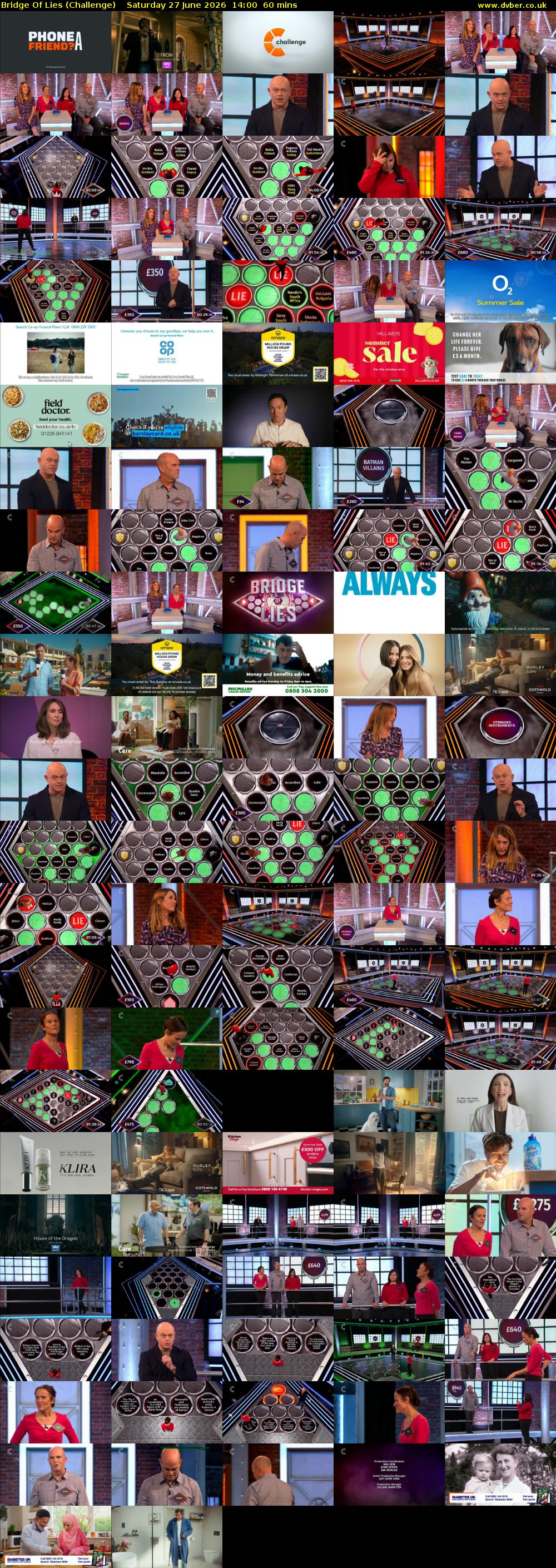 Bridge Of Lies (Challenge) Saturday 27 June 2026 14:00 - 15:00