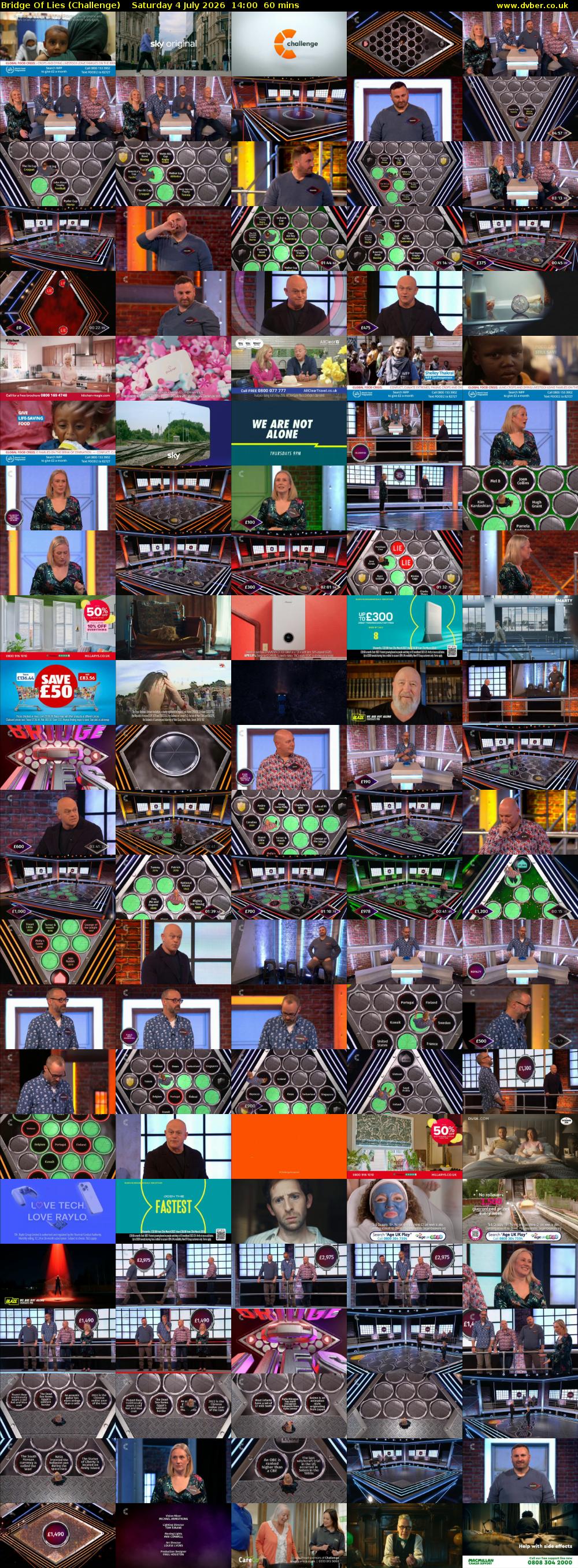 Bridge Of Lies (Challenge) Saturday 4 July 2026 14:00 - 15:00