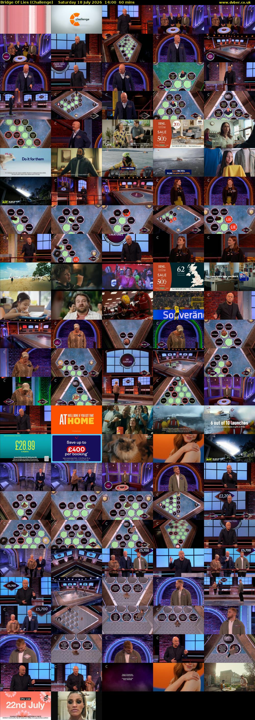 Bridge Of Lies (Challenge) Saturday 18 July 2026 14:00 - 15:00