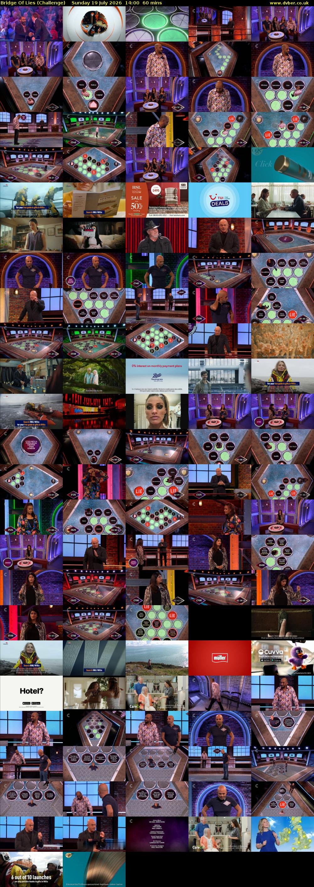 Bridge Of Lies (Challenge) Sunday 19 July 2026 14:00 - 15:00