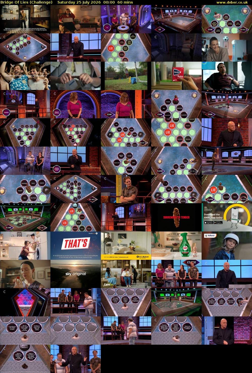Bridge Of Lies (Challenge) Saturday 25 July 2026 00:00 - 01:00