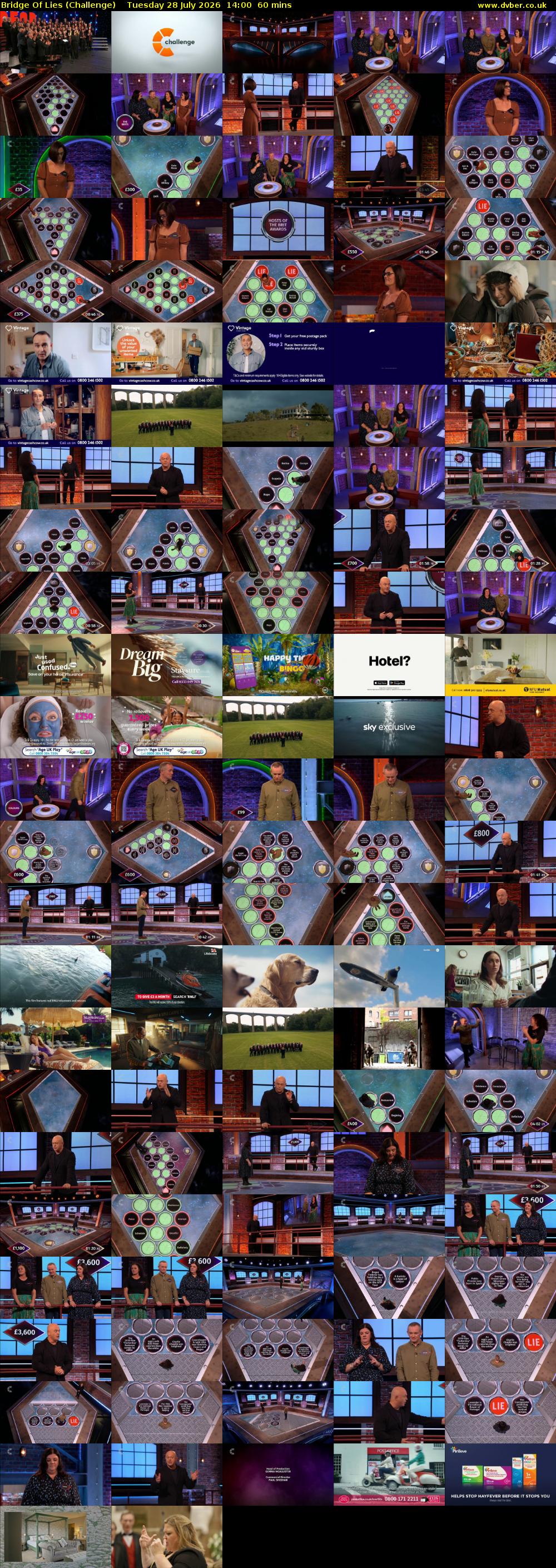 Bridge Of Lies (Challenge) Tuesday 28 July 2026 14:00 - 15:00