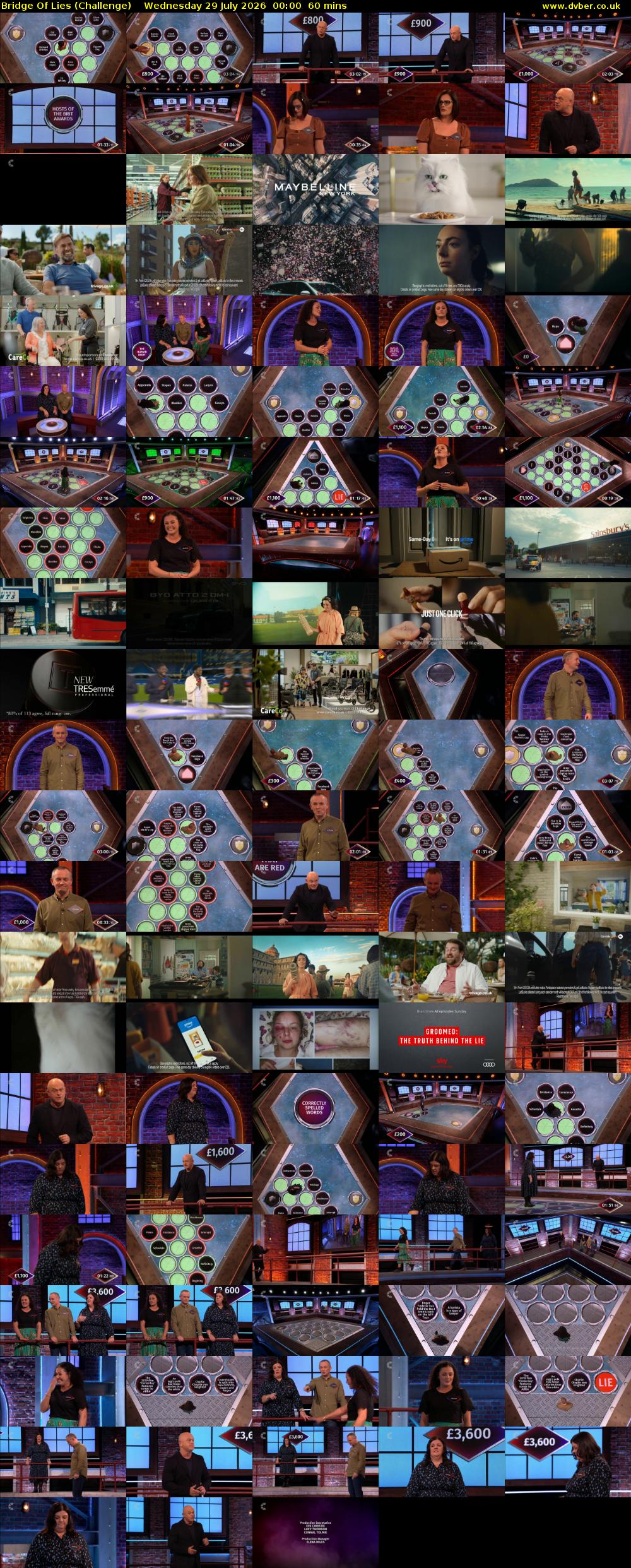 Bridge Of Lies (Challenge) Wednesday 29 July 2026 00:00 - 01:00