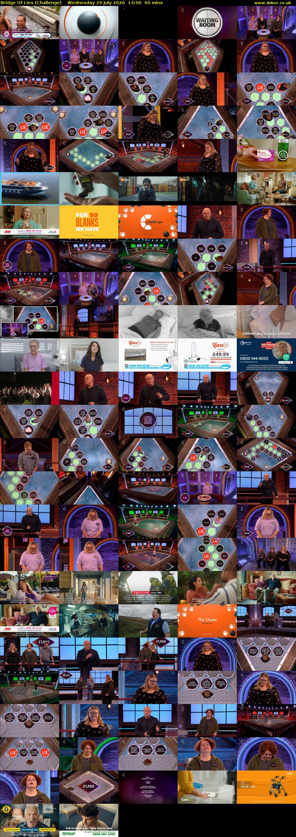 Bridge Of Lies (Challenge) Wednesday 29 July 2026 14:00 - 15:00