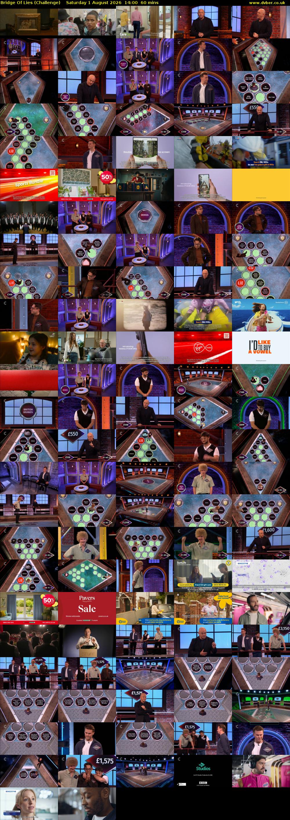 Bridge Of Lies (Challenge) Saturday 1 August 2026 14:00 - 15:00