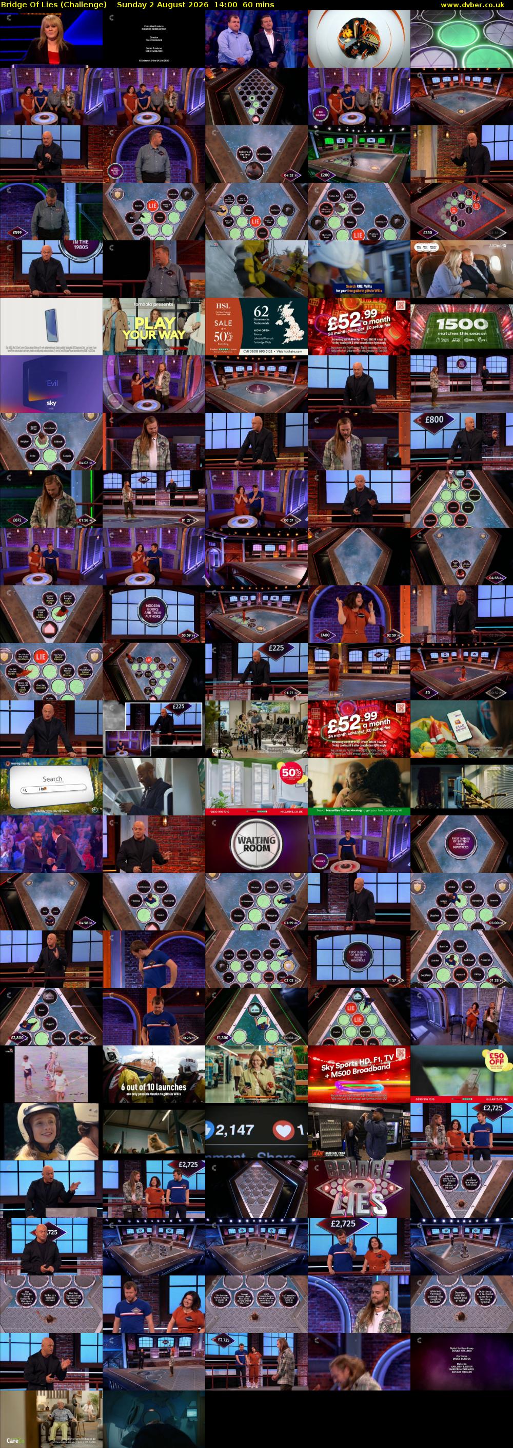 Bridge Of Lies (Challenge) Sunday 2 August 2026 14:00 - 15:00