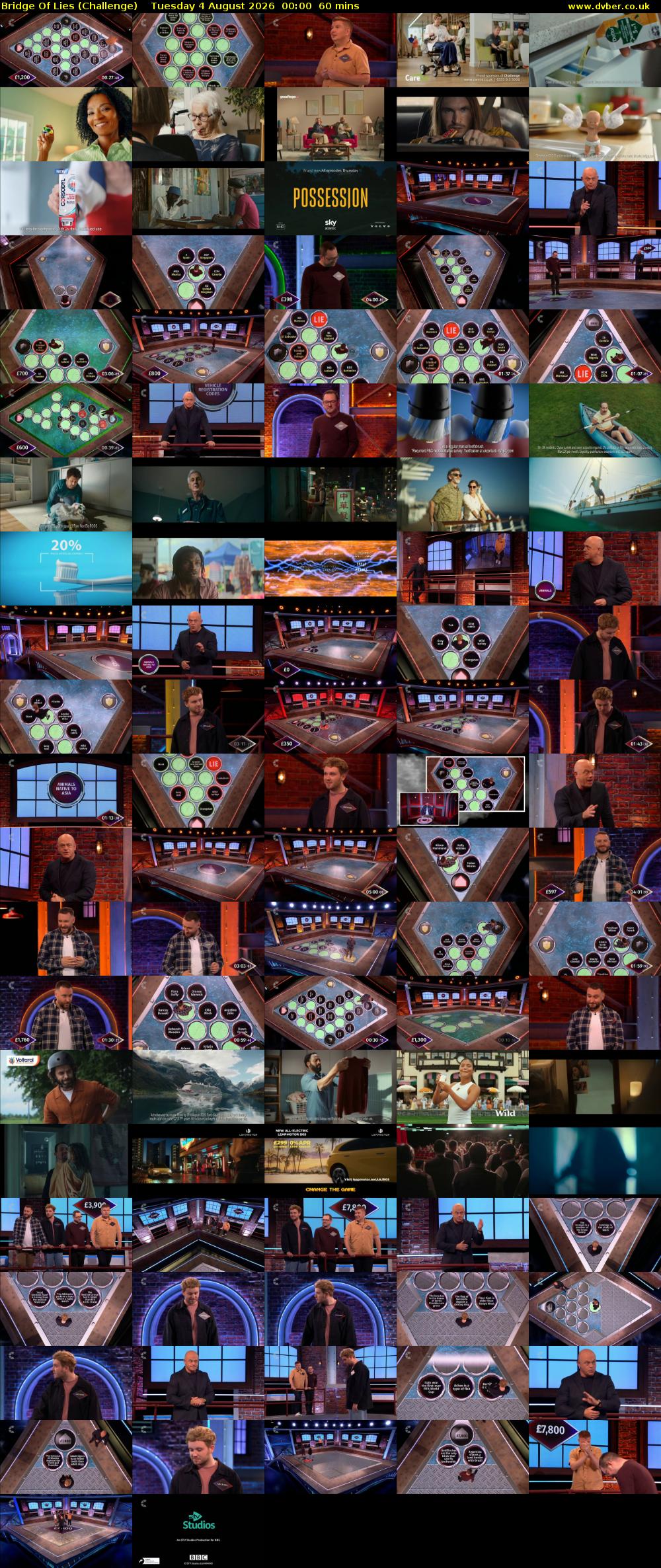 Bridge Of Lies (Challenge) Tuesday 4 August 2026 00:00 - 01:00