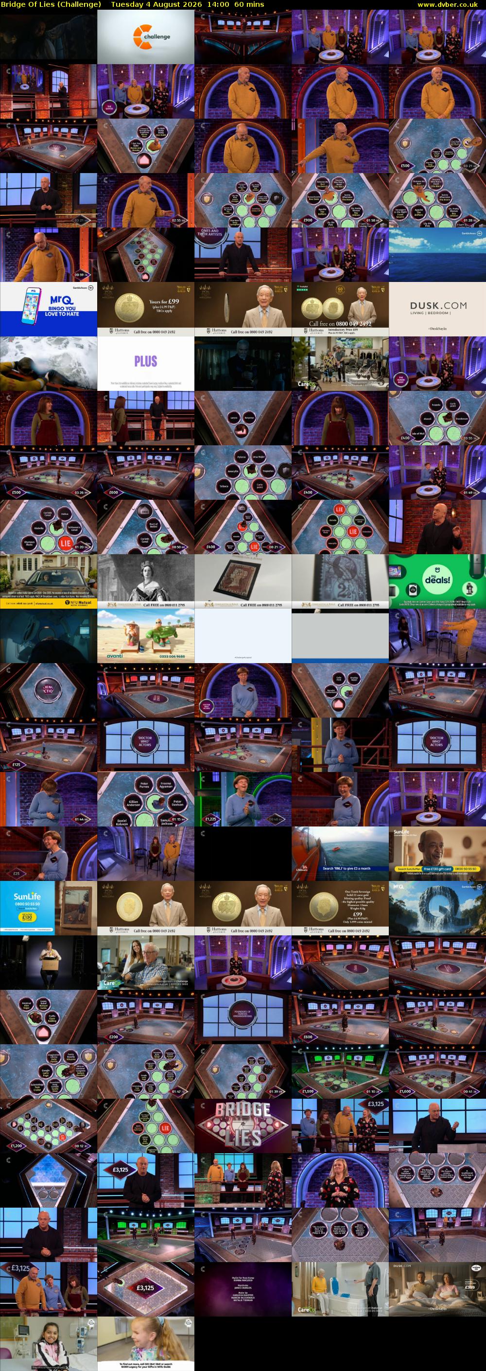 Bridge Of Lies (Challenge) Tuesday 4 August 2026 14:00 - 15:00