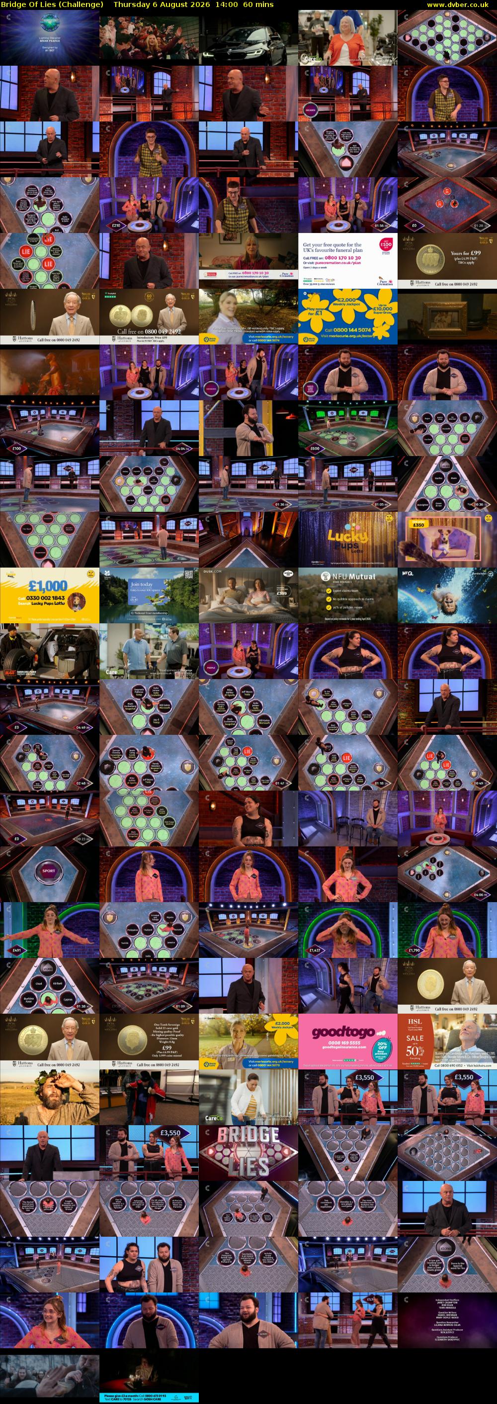 Bridge Of Lies (Challenge) Thursday 6 August 2026 14:00 - 15:00