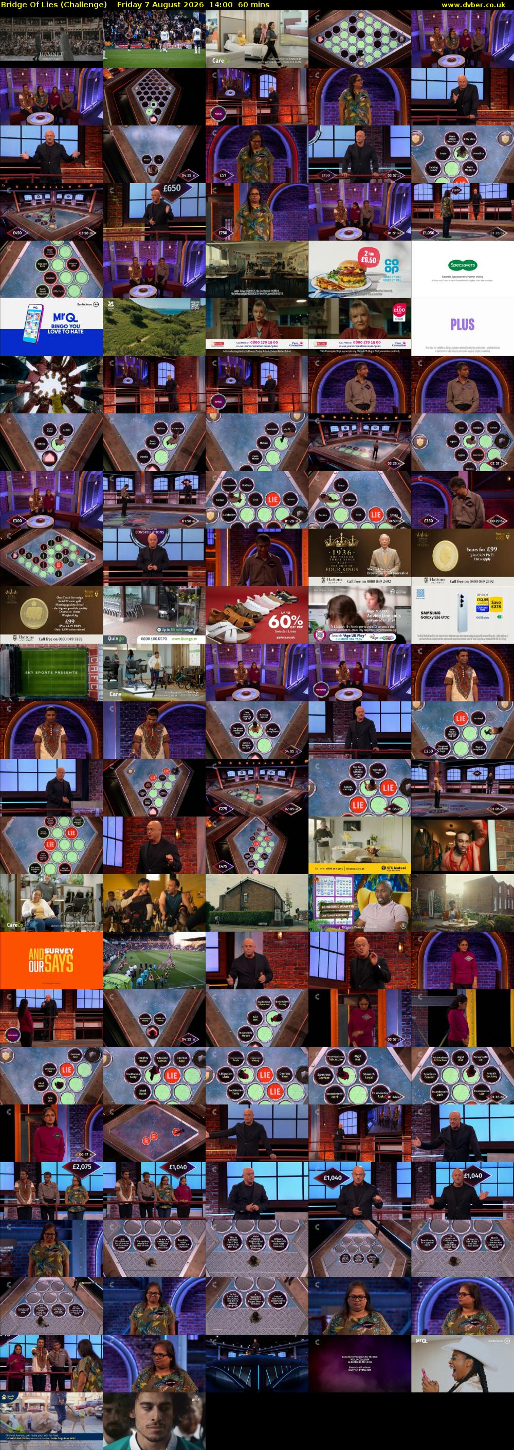 Bridge Of Lies (Challenge) Friday 7 August 2026 14:00 - 15:00