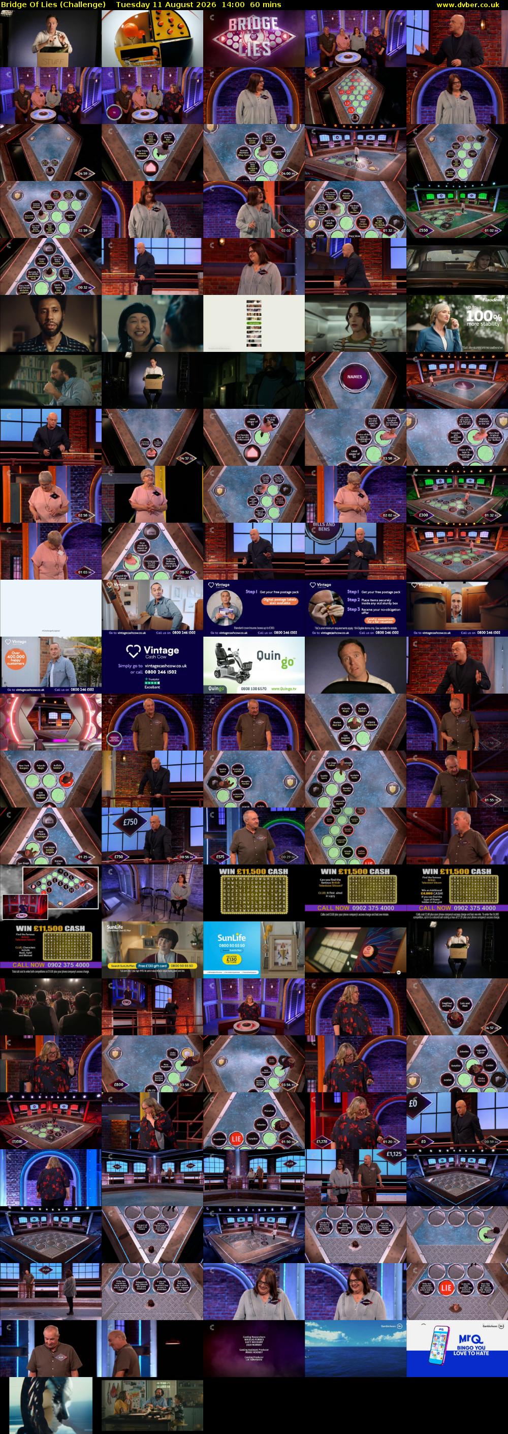 Bridge Of Lies (Challenge) Tuesday 11 August 2026 14:00 - 15:00
