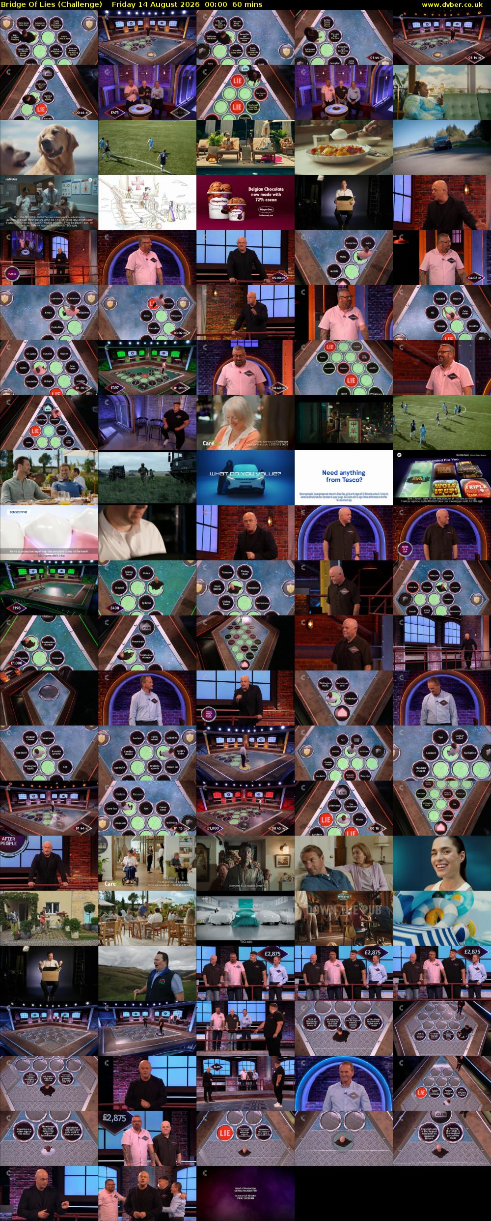 Bridge Of Lies (Challenge) Friday 14 August 2026 00:00 - 01:00