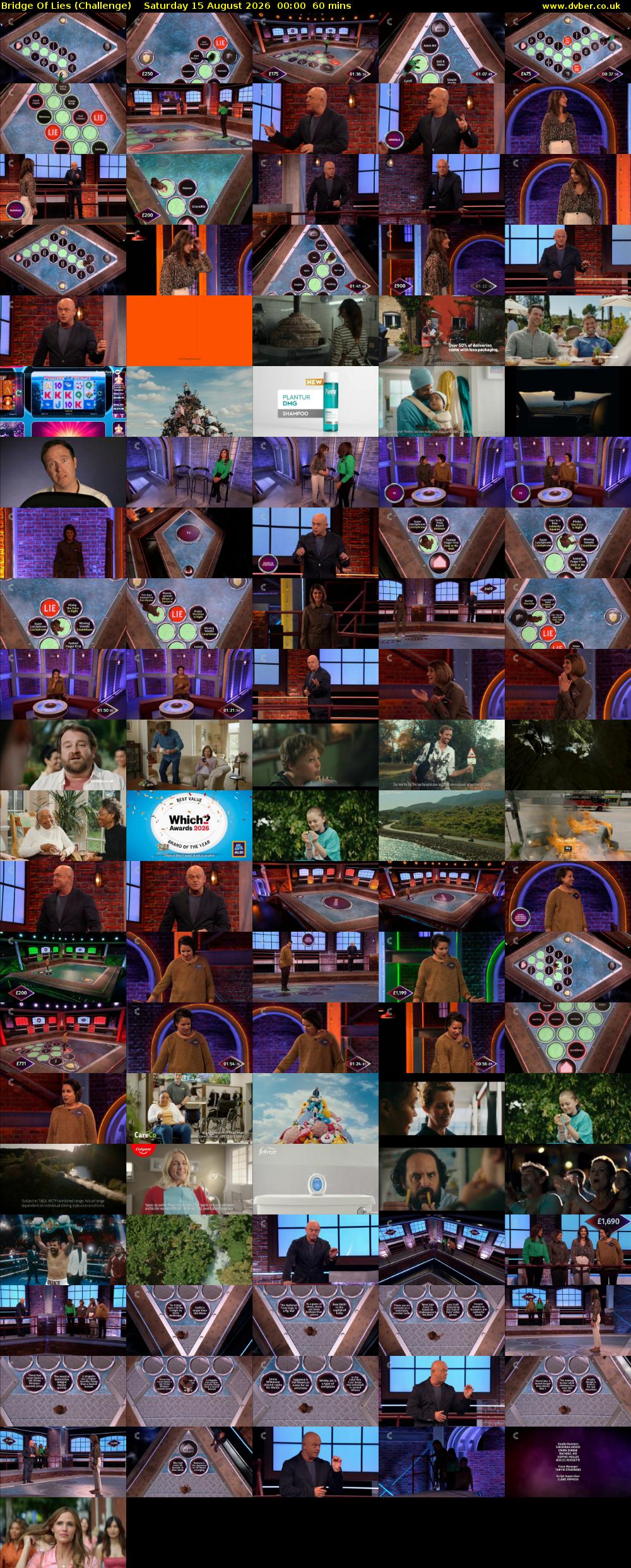 Bridge Of Lies (Challenge) Saturday 15 August 2026 00:00 - 01:00