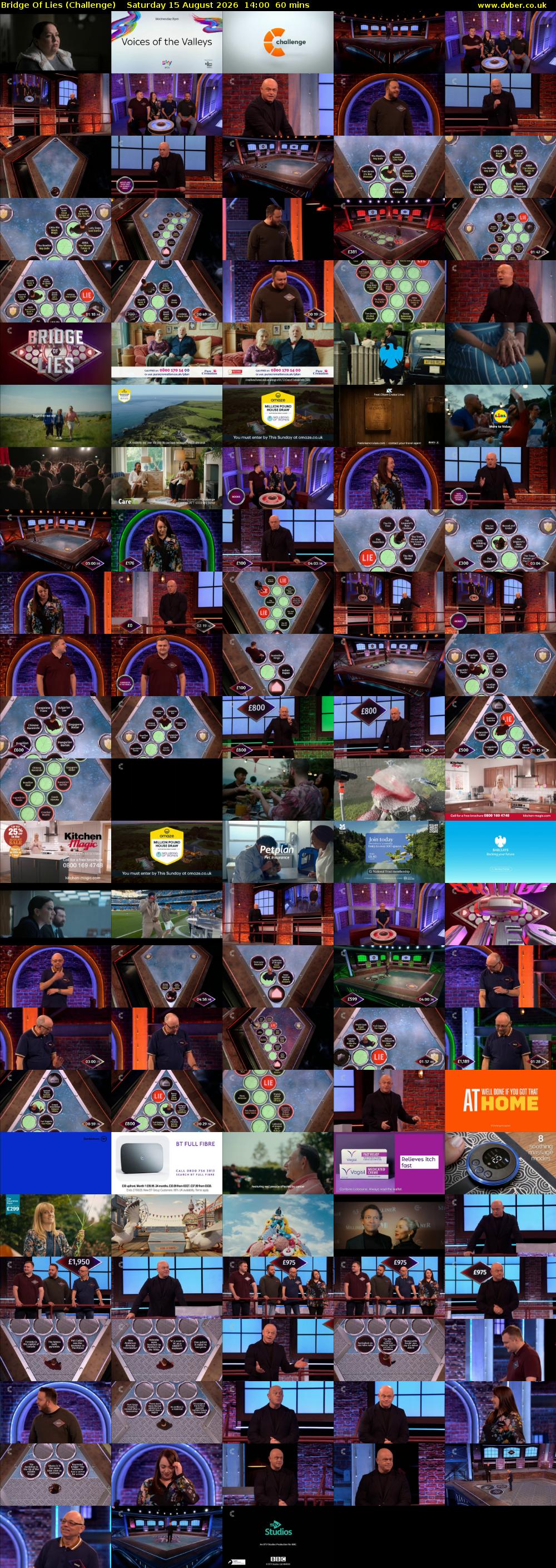 Bridge Of Lies (Challenge) Saturday 15 August 2026 14:00 - 15:00