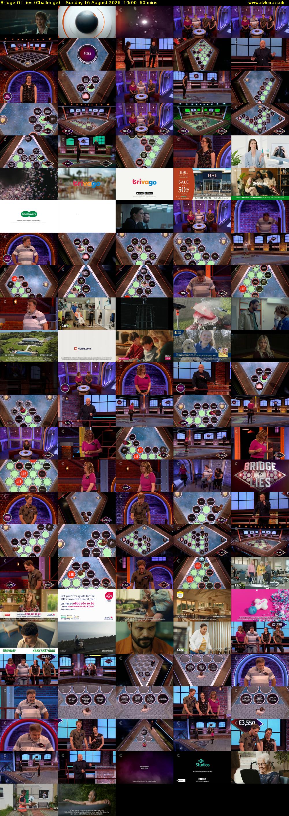 Bridge Of Lies (Challenge) Sunday 16 August 2026 14:00 - 15:00