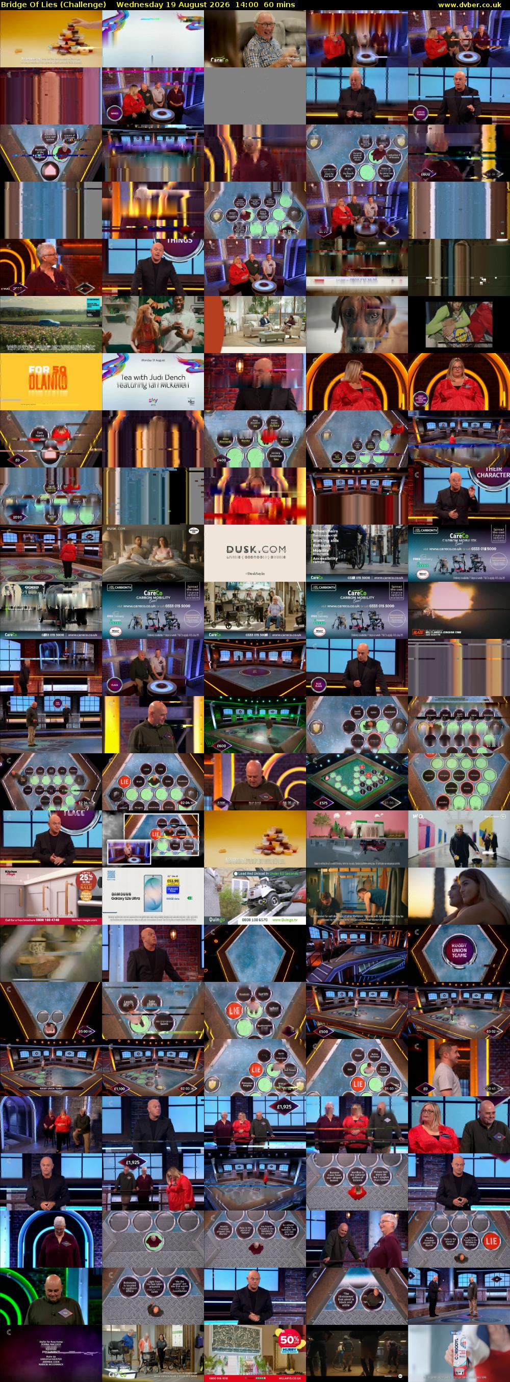 Bridge Of Lies (Challenge) Wednesday 19 August 2026 14:00 - 15:00