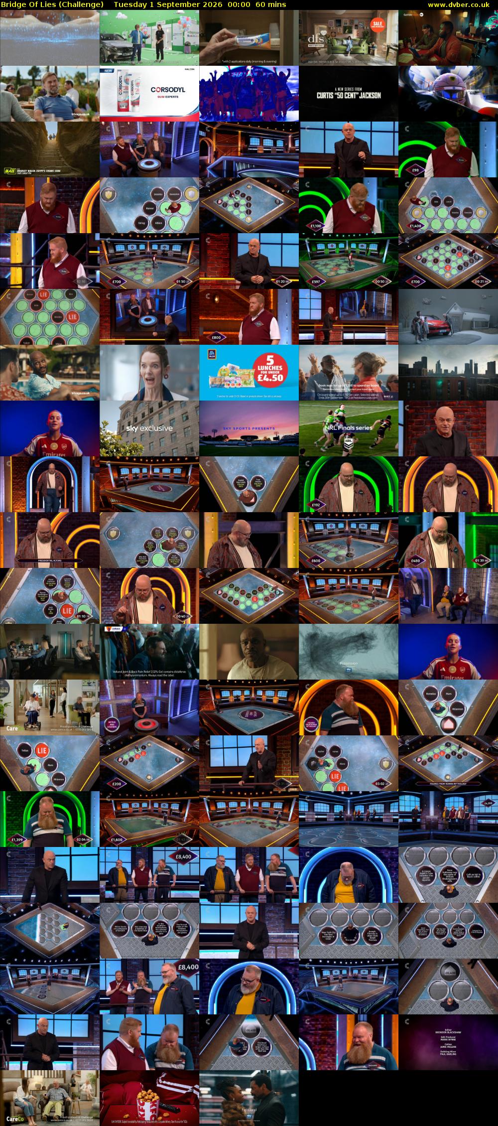 Bridge Of Lies (Challenge) Tuesday 1 September 2026 00:00 - 01:00