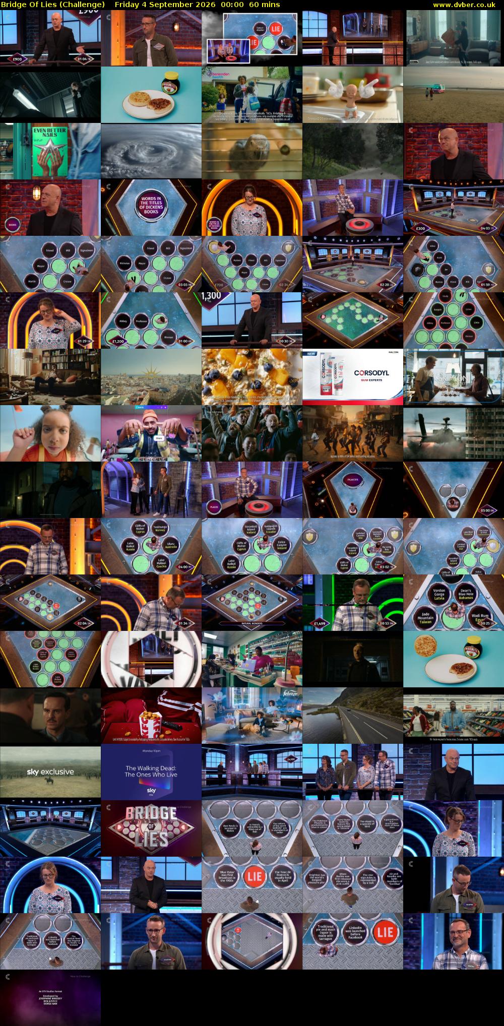 Bridge Of Lies (Challenge) Friday 4 September 2026 00:00 - 01:00