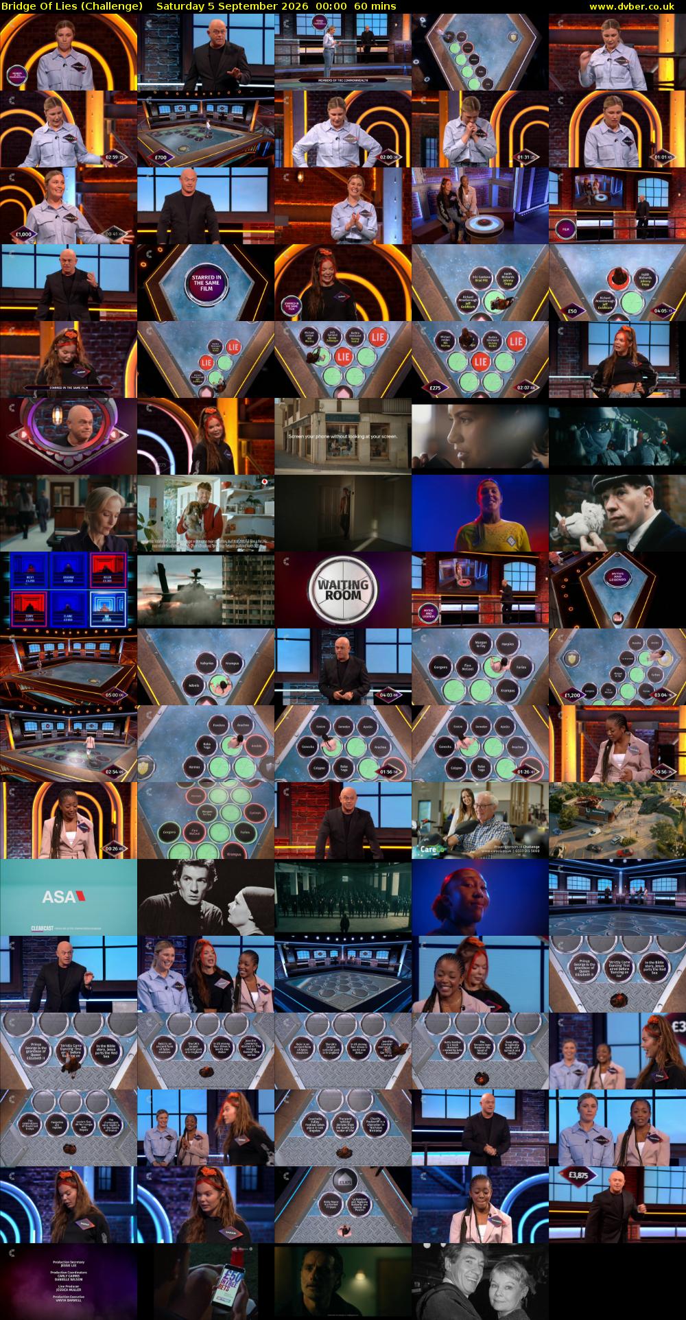 Bridge Of Lies (Challenge) Saturday 5 September 2026 00:00 - 01:00