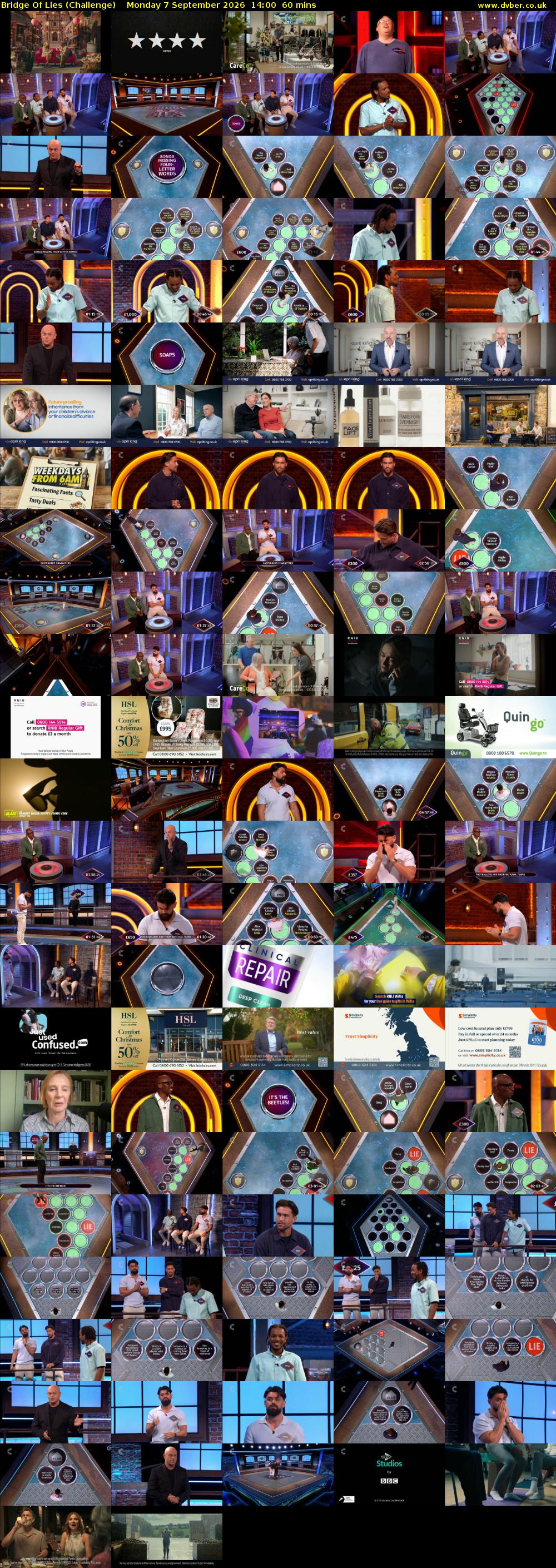 Bridge Of Lies (Challenge) Monday 7 September 2026 14:00 - 15:00