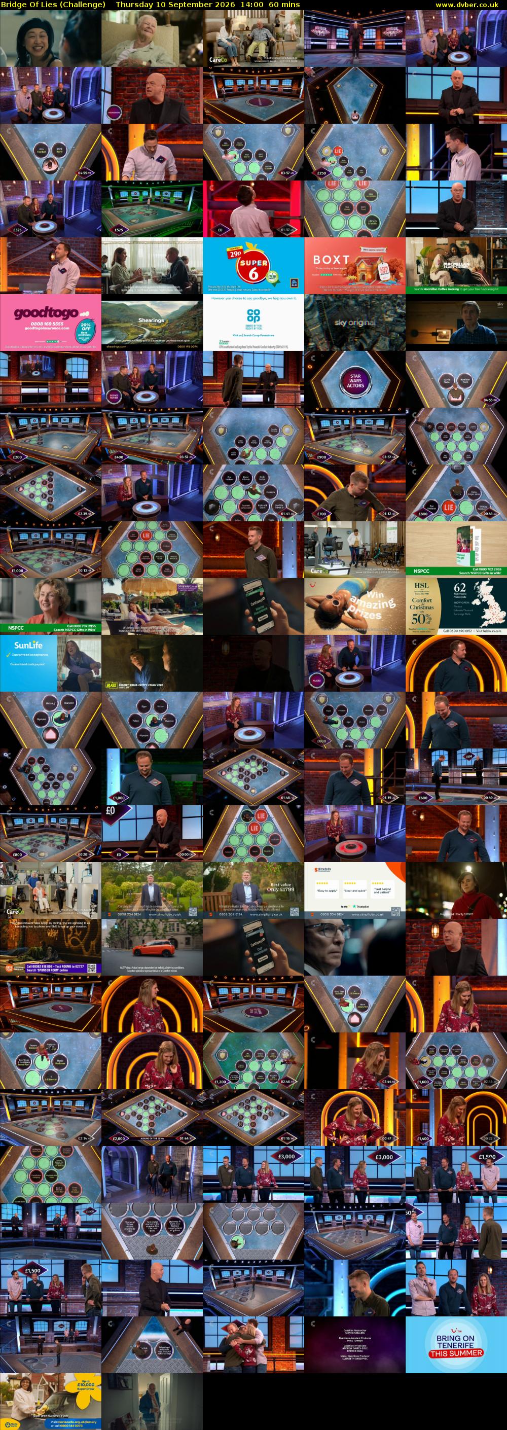 Bridge Of Lies (Challenge) Thursday 10 September 2026 14:00 - 15:00