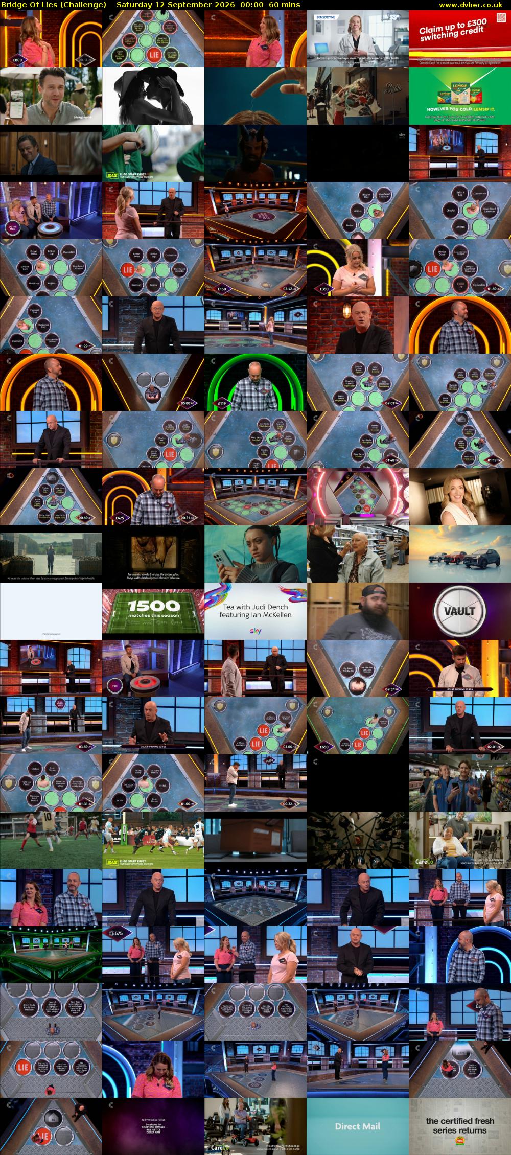 Bridge Of Lies (Challenge) Saturday 12 September 2026 00:00 - 01:00